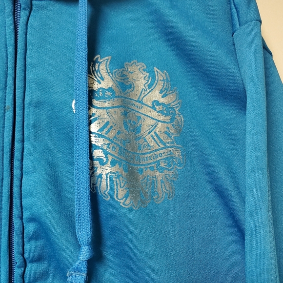 Redbat Men's Large Light Blue Hooded Zip-Up Jacket - Picture 3 of 15